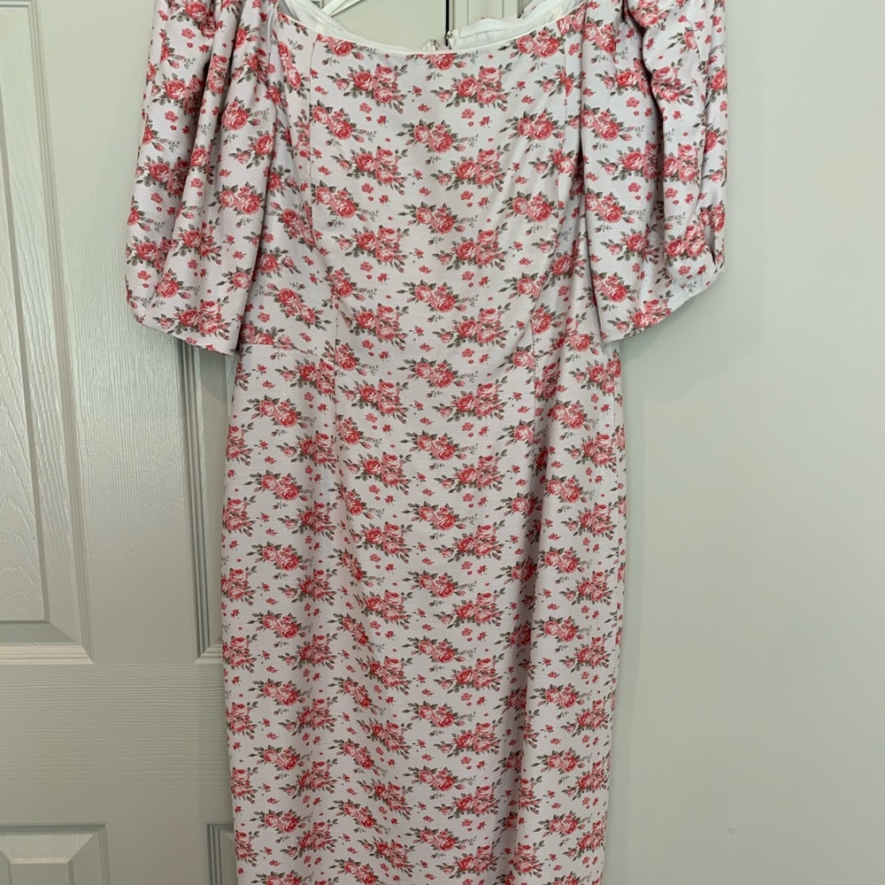 Mid Sleeve Floral Dress
